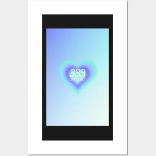 Angel Number 333 Heart Aura Posters and Art